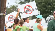 Protest over Upper Freehold warehouse's air quality