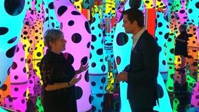Video thumbnail: Open Studio with Jared Bowen Artist Yayoi Kusama at the ICA & Actress Liv Ullmann