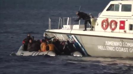 Video thumbnail: PBS NewsHour Greek coast guard's pushback leaves migrant boats adrift