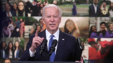 Video thumbnail: PBS NewsHour News Wrap: Biden again pauses student loan payments
