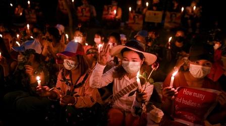 Video thumbnail: PBS NewsHour Myanmar protests continue despite military crackdown