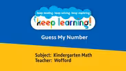 K Math Lesson #10: Guess my Number