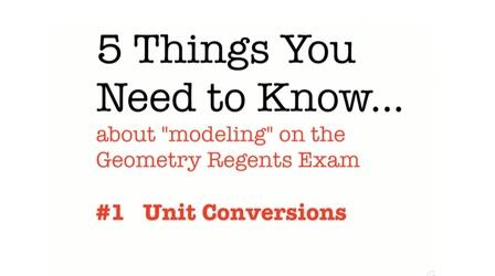 Video thumbnail: Regents Review CC Geometry Unit Conversions