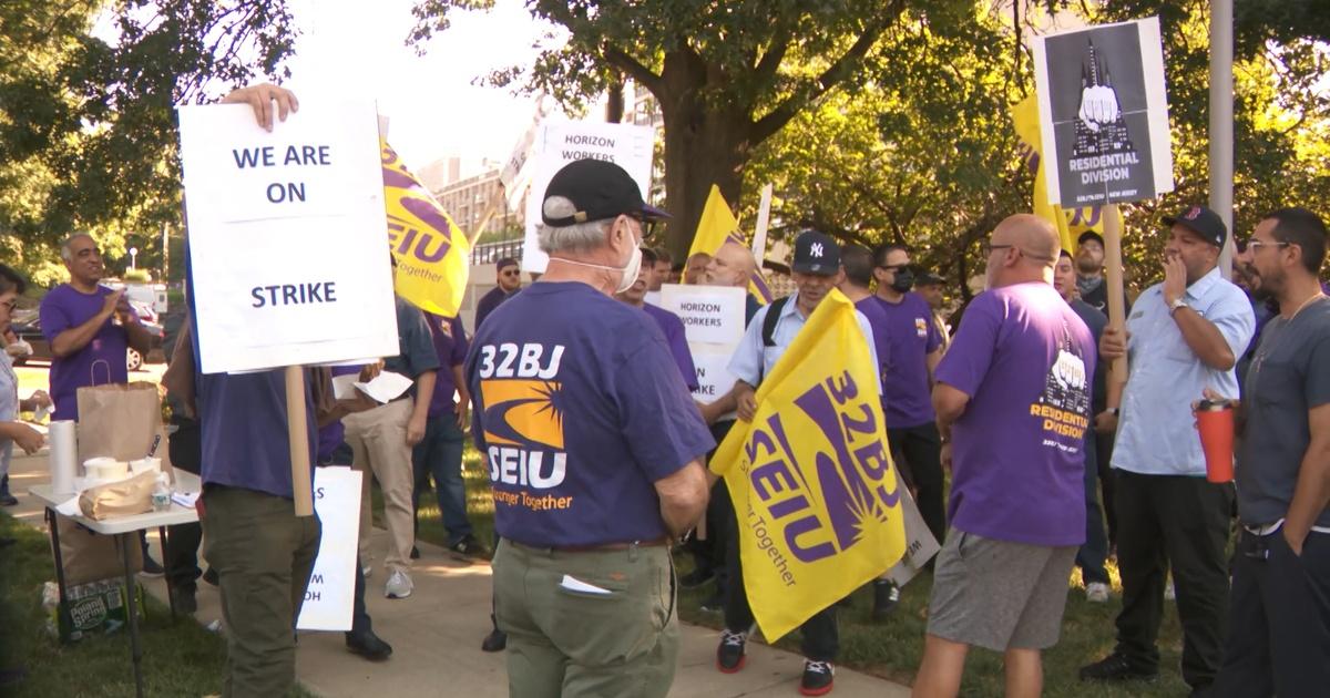 NJ Spotlight News Workers strike for better contract at Fort Lee complex Season 2022 PBS