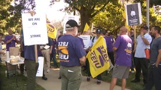 Workers strike for better contract at Fort Lee complex