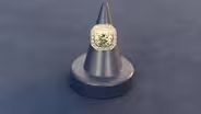 Appraisal: Fancy Yellow Diamond Ring, ca. 1950