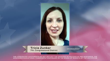 Video thumbnail: PBS Wisconsin Public Affairs Candidate Statement: Tricia Zunker (D) - 7th Cong. District