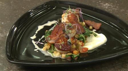 Video thumbnail: Charlotte Cooks Brown Butter Roasted Sea Scallops Root Vegetable Hash