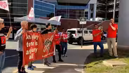 Healthcare workers protest 'union busting' at Rutgers