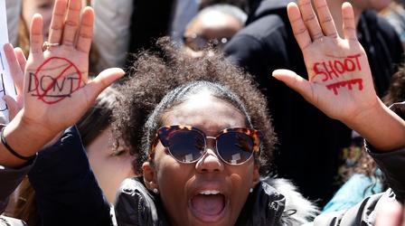 Video thumbnail: PBS NewsHour Students stage gun violence walkout at Columbine anniversary