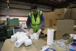 Maine Factory Cranks Out Rolls of Tissue Paper