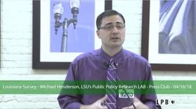 Video thumbnail: Press Club Louisiana Survey - Michael Henderson, LSU’s Public Policy Re