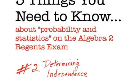 Video thumbnail: Regents Review CC Algebra II Determining Independence