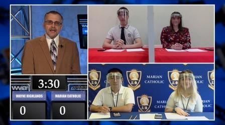 Video thumbnail: Scholastic Scrimmage Marian Catholic vs. Wayne Highlands
