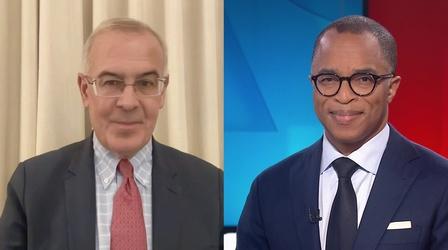 Video thumbnail: PBS NewsHour Brooks and Capehart on Biden's budget, Trump's legal trouble