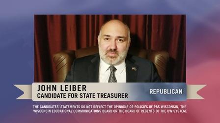 Video thumbnail: PBS Wisconsin Public Affairs 2022 Candidate Statement: John Leiber