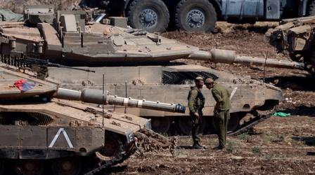 Video thumbnail: PBS News Hour Israel continues strikes as forces prep for Lebanon invasion