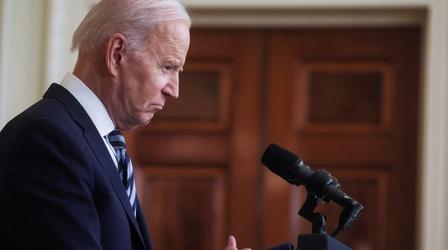 Video thumbnail: PBS NewsHour Biden imposes new sanctions on Russia amid Ukraine onslaught