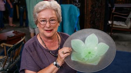 Video thumbnail: Antiques Roadshow Appraisal: Steuben Green Floretia Bowl, ca. 1928