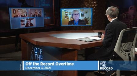 Video thumbnail: Off the Record Dec. 3, 2021- Sen. Rosemary Bayer | OTR OVERTIME