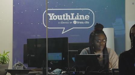 Video thumbnail: PBS NewsHour Teen volunteers staff crisis support line to help peers