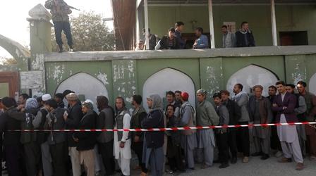 Video thumbnail: PBS NewsHour Millions vote in Afghanistan's long-delayed election