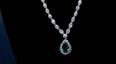 Video thumbnail: Antiques Roadshow Appraisal: Emerald & Diamond Necklace, ca. 1900
