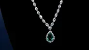 Appraisal: Emerald & Diamond Necklace, ca. 1900