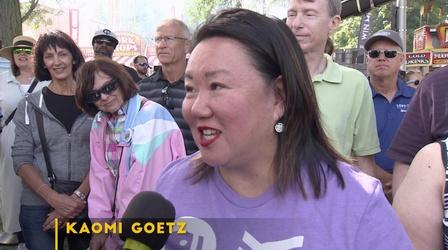 Video thumbnail: Almanac Mary Lahammer and Kaomi Goetz in the State Fair Crowd