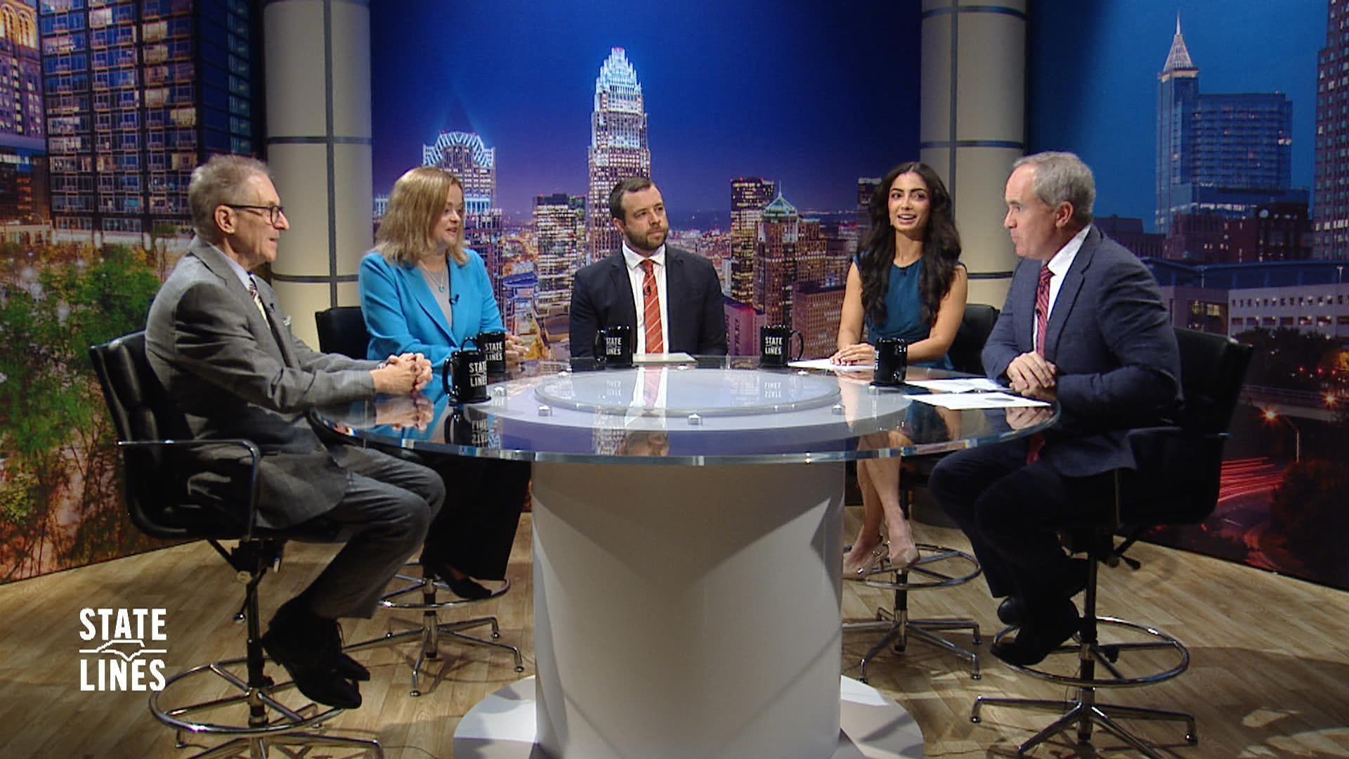 Host of State Lines, Kelly McCullen and panelists.