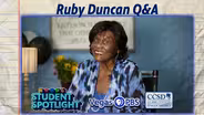 Ruby Duncan answers students questions