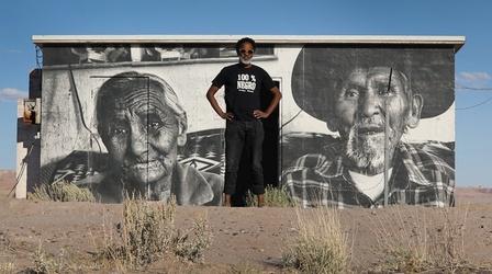 Video thumbnail: PBS NewsHour Street artist portrays Navajo life with large scale murals