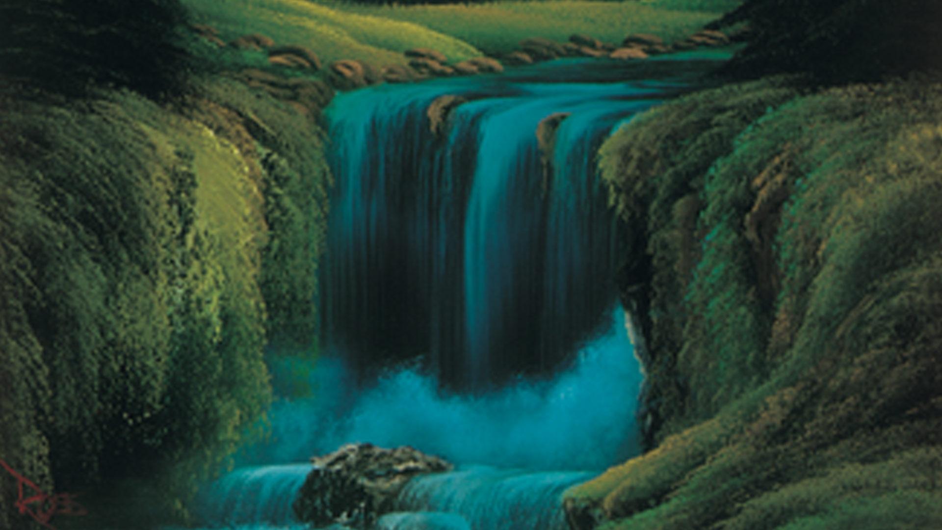 Valley Waterfall - The Best of the Joy of Painting with Bob Ross