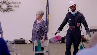 A Millennial Participates in a Fit and Fall Class