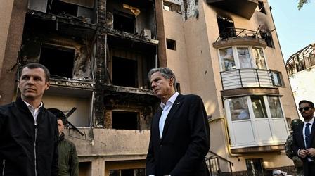 Video thumbnail: PBS NewsHour Secretary of State visits Ukraine as more U.S. aid announced