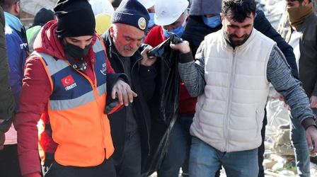 Video thumbnail: PBS NewsHour Rescuers face long odds as death toll soars in Turkey, Syria