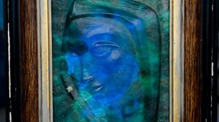 Appraisal: 1967 Edris Eckhardt Glass Plaque