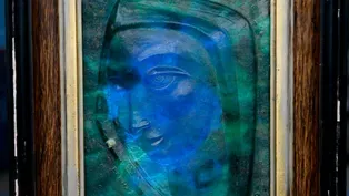 Appraisal: 1967 Edris Eckhardt Glass Plaque