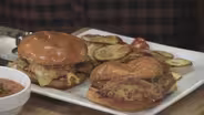 Tomato Basil Soup and "Fried" Chicken Sandwich