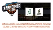 Mount View Mustangs vs. Monmouth Academy Mustangs Boys Class C Championship