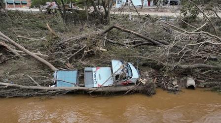 Video thumbnail: PBS News Hour Asheville mayor on what North Carolina needs as flooding recovery process begins