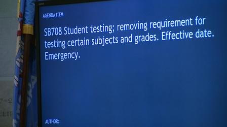 Video thumbnail: The Oklahoma News Report Reduced State-Mandated Tests for Students