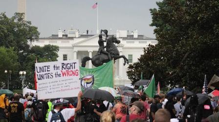 Video thumbnail: PBS NewsHour Counterprotests overshadow white supremacy rally in D.C.