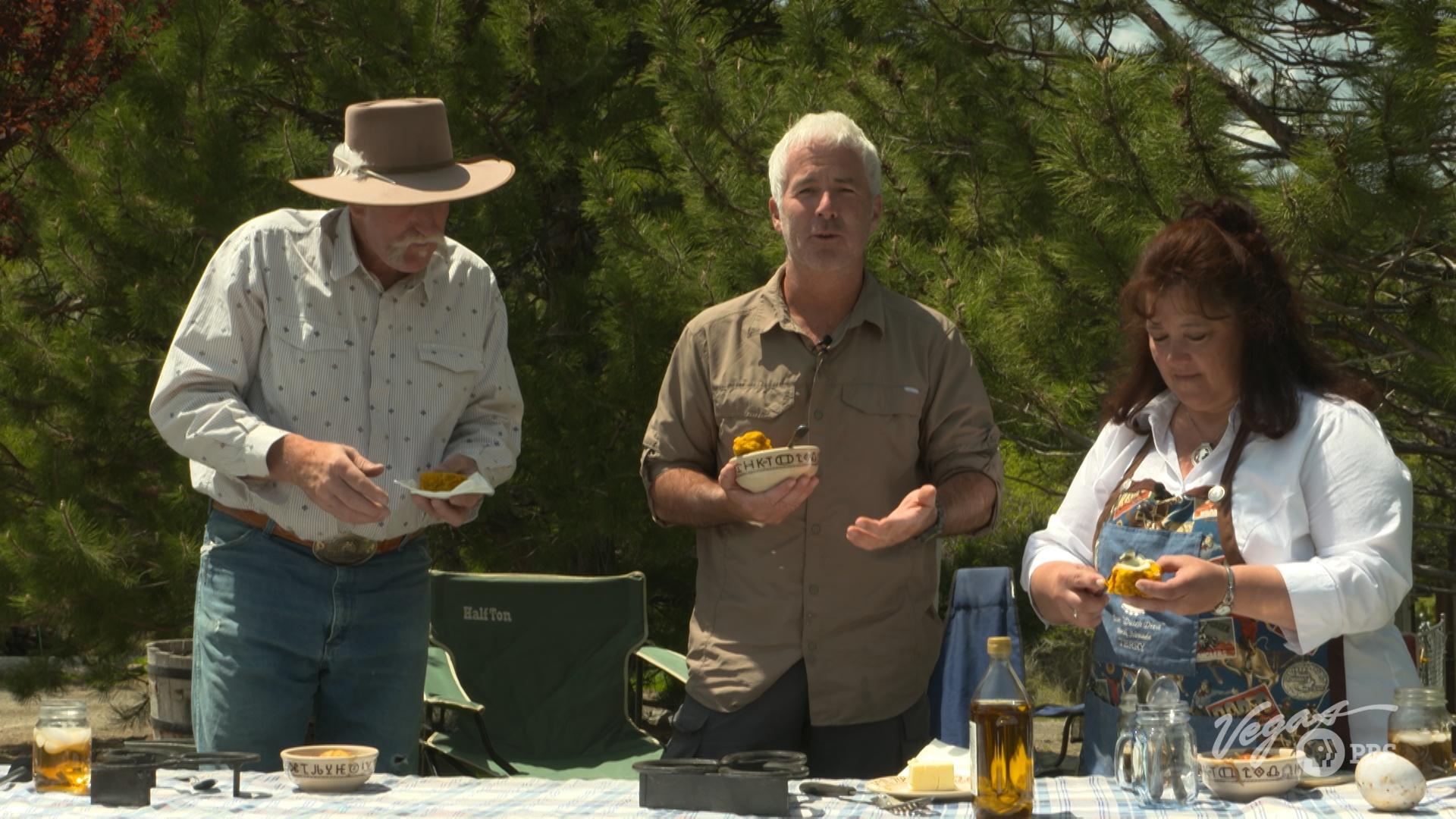 The Dutch Diva dishes up beef stew and pumpkin rosemary biscuits.