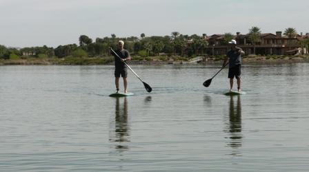 Video thumbnail: Outdoor Nevada Stand-Up Paddle Boarding at Lake Las Vegas
