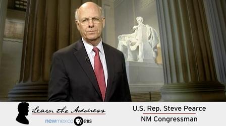 Video thumbnail: KNME Specials LEARN THE ADDRESS: U.S. Rep. Steve Pearce, NM Congressman