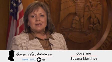 Video thumbnail: KNME Specials LEARN THE ADDRESS: Governor Susana Martinez 