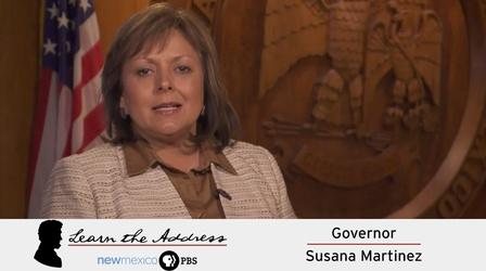 Video thumbnail: KNME Specials LEARN THE ADDRESS: Governor Susana Martinez