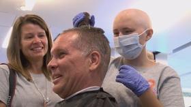 Video thumbnail: Real Orange OC Firefighters Shave Their Heads for CHOC