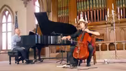 Gil Reynolds / Blue Ox Mural; Cellist Adam Hurst; Potters Dave and Boni Deal
